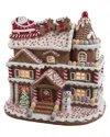 Kurt Adler 10in Pre-lit Gingerbread House With Santa In Multi