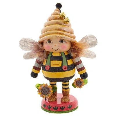 Kurt Adler 10-inch Hollywood Nutcrackers Little Bee Kid Nutcracker In Yellow