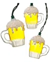 Kurt Adler 10/l Plastic Beer Mug Light Set In Multicolor
