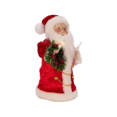 Kurt Adler 10-light Santa Tree Topper In Multicolor