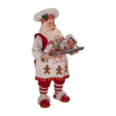 Kurt Adler 11-inch Fabrichã© Gingerbread Chef Santa In Multi