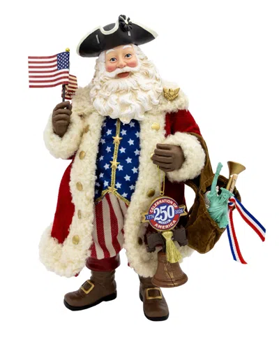 Kurt Adler 11-inch Fabriche 250th Anniversary Of America Musical Santa In Multi