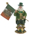 Kurt Adler 11-inch Fabriché Musical Irish Santa In Green