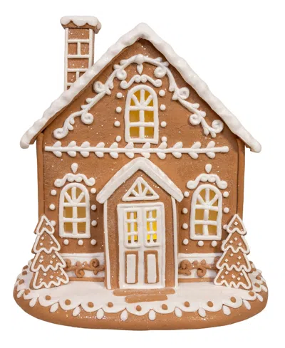 Kurt Adler 11.5-inch Battery Operated Gingerbread House In Brown