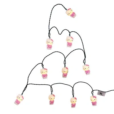 Kurt Adler 11.5-foot 10-light Battery Operated Hello Kitty Led Light Set In Pink