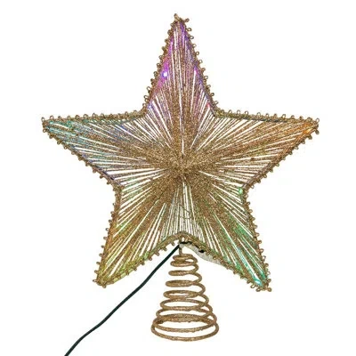 Kurt Adler 11.5-inch 27-light Multicolor Led Star Tree Topper In White