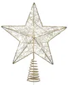 Kurt Adler 11.8-inch Battery Operated 5-point Metal Star Tree Topper In Gold
