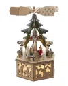 Kurt Adler 11in Lit Tree Scene & Windmill Tablepiece In Multicolor