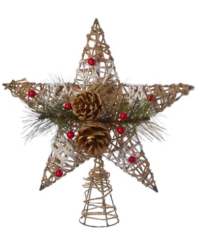 KURT ADLER KURT ADLER 11IN NATURAL STAR W/PINECONES TREETOP