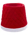 Kurt Adler Luxurious 10 X24-inch Quilted Red Velvet Tree Collar In Red