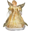 Kurt Adler 12" Gold Dress Lighted Angel Treetopper In Multi