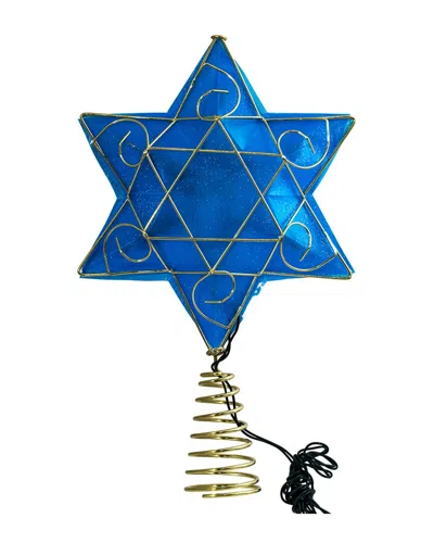 Kurt Adler 12 Hanukkah Christmas Tree Topper With Led Lights In Blue