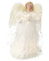Kurt Adler 12-inch 10-light Ivory Angel Treetop In White