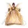 Kurt Adler 12-inch Ul 10-light Gold Angel Treetop In White