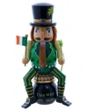 Kurt Adler 12-inch Wooden A Wee Bit Irish Nutcracker On Pot O-gold In Green