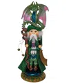 Kurt Adler 18-inch Hollywood Wizard With Dragon Nutcracker In Green