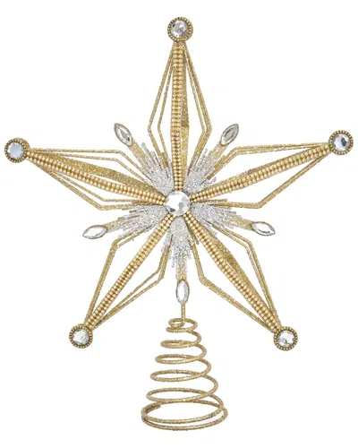 Kurt Adler 12.5-inch Gold & Silver Star Tree Topper