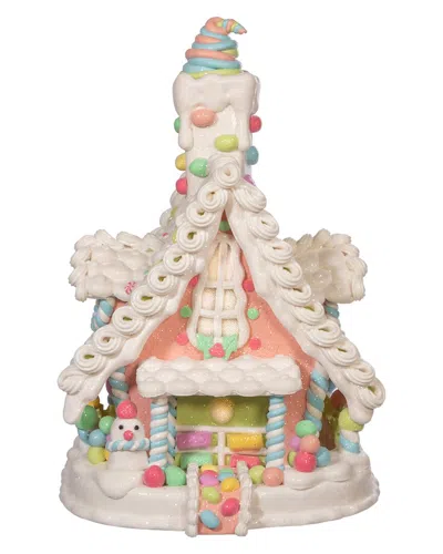 Kurt Adler 12.5in Battery-operated Light Up Pastel Gingerbread House