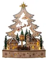 Kurt Adler 12.6in Battery Operated Lighted Christmas Tree Village In Brown