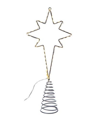 Kurt Adler 12in Bethlehem Star Twinkle Treetop In White