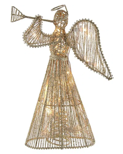 Kurt Adler 12in Incandescent Glitter Angel Treetopper