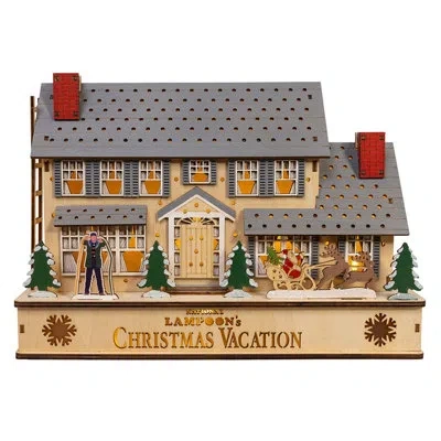 Kurt Adler 12-inch National Lampoon-foots Christmas Vacation Battery Operated Lighted House In Beige
