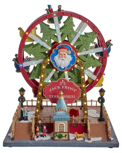 Kurt Adler 13-inch Lighted Musical Christmas Ferris Wheel With Motion In Multi