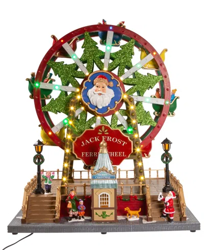 Kurt Adler 13" Lighted Musical Christmas Ferris Wheel With Motion In Clear