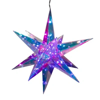 Kurt Adler 's 13.25" 40-light Rgb Smart Led Holographic Starburst In Multicolor;multicolored