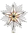 Kurt Adler 14-inch 10-light 7-point Led Gold Glittered Star Tree Topper In Multi