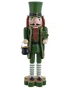 Kurt Adler 14-inch Leprechaun Soldier Nutcracker In Green