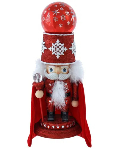 KURT ADLER KURT ADLER 14.5-INCH HOLLYWOOD NUTCRACKERS MUSICAL RED SOLDIER WITH WATER GLOBE NUTCRACKER