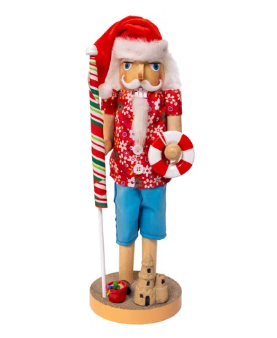 Kurt Adler 15-inch Beach Santa Nutcracker In Multi