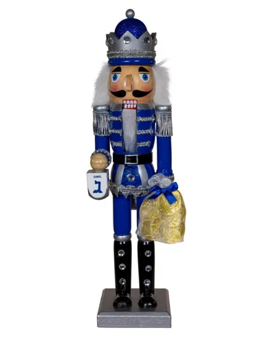 Kurt Adler 15-inch Hanukkah Nutcracker In Blue