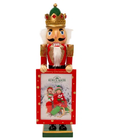 Kurt Adler 15" Nutcracker King Holding Picture Frame In Multicolored
