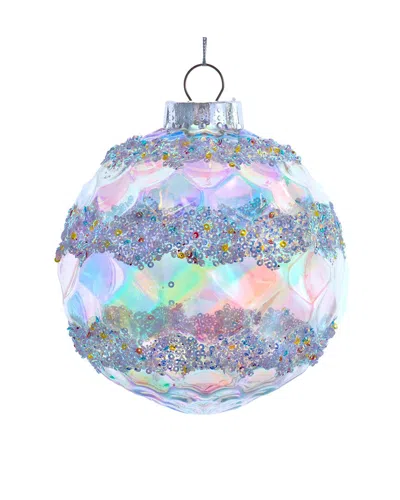 Kurt Adler 150mm Glittered  Ball Ornament In Multicolor