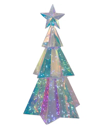Kurt Adler 15in 100l Cw Led Tree Tablepiece In Multi
