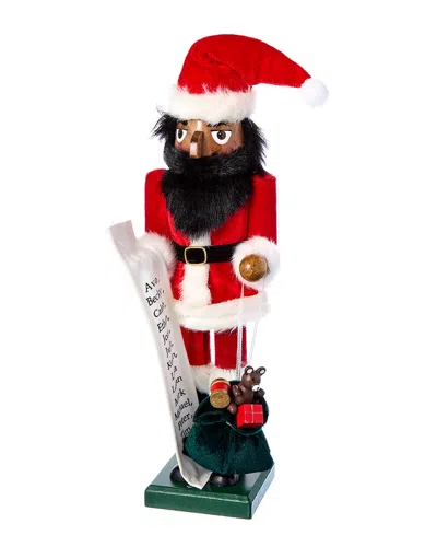 Kurt Adler 15in African American Santa Nutcracker In Red