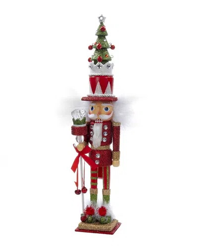 Kurt Adler 15in Tree Hat Nutcracker In Red