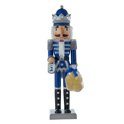 Kurt Adler 15-inch Hanukkah Nutcracker In Blue