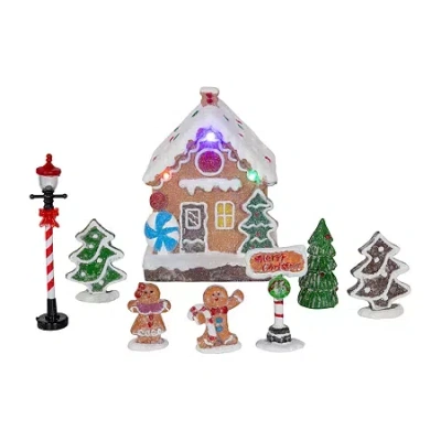 Kurt Adler 1.6-5.1" Led Lighted Gingerbread House Lighted Christmas Tabletop Decor In Multi