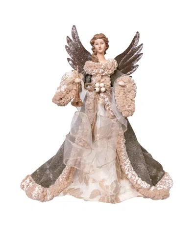 Kurt Adler 16" Ivory Angel Tree Topper In Neutral