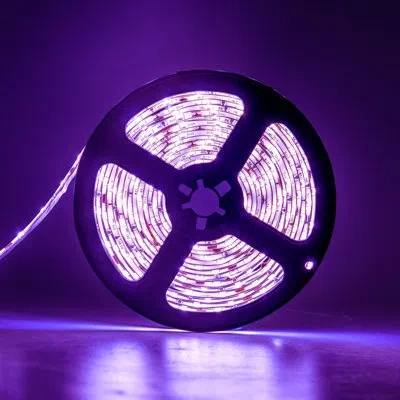 Kurt Adler 16.4-foot Uv Led Strip Light In Purple