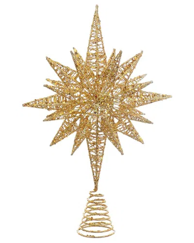 Kurt Adler 16.5in Multi-angle Star Tree Topper In Gold