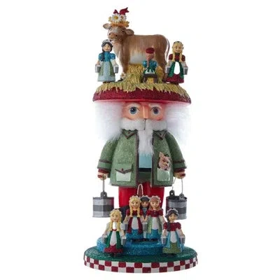 Kurt Adler 16.5-inch Hollywood Nutcrackers 8 Maids A Milking Nutcracker In Multicolored