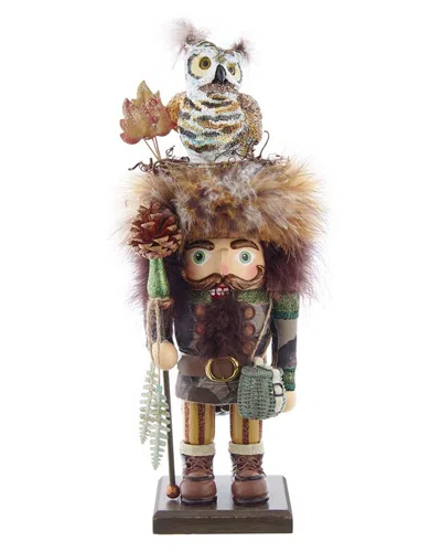 Kurt Adler 16in Hollywood Owl Woodsman Nutcracker In Brown