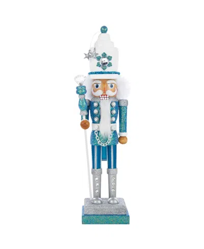 Kurt Adler 17-inch Hollywood Turquoise/white Nutcracker
