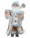 Kurt Adler 17.25-inch Kringles Standing Gingerbread Santa In Brown