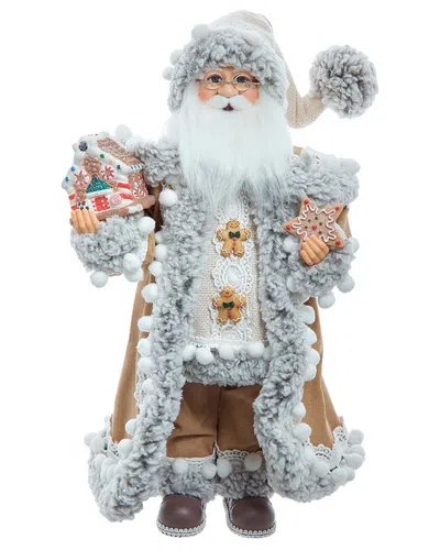 Kurt Adler 17.25-inch Kringles Standing Gingerbread Santa In Multi