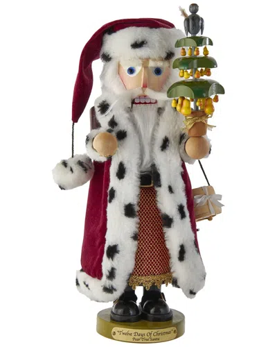 Kurt Adler 17.5-inch Limited Edition Steinbach Twelve Days Of Christmas Musical Pear Tree Santa Nutc In Green